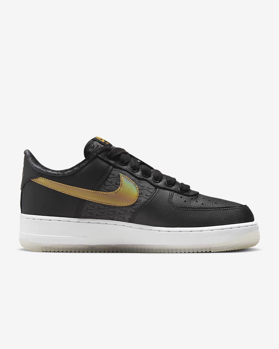 Air force 1 '07 we 2 black  and  metallic gold hotsell